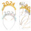 12Pcs Glittery 2024 Tinsel Headbands Assorted Hairbands 11
