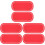 6Pcs Red Decorative PU Handbag Bottom Base for DIY Crochet Projects 3