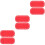 6Pcs Red Decorative PU Handbag Bottom Base for DIY Crochet Projects 5