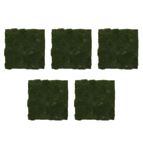 5Pcs High Realism Plastic Artificial Moss Mat for Indoor Outdoor Use 2
