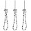 3Pcs Bowknot Phone Wrist Strap Silver Beaded Charm Decorative Lanyard 5