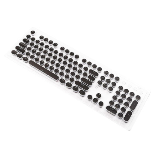 Round Keys PBT Gaming Keyboard Retro - black 1