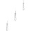 3Pcs Bowknot Phone Wrist Strap Silver Beaded Charm Decorative Lanyard 6
