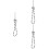 3Pcs Bowknot Phone Wrist Strap Silver Beaded Charm Decorative Lanyard 7