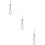 3Pcs Bowknot Phone Wrist Strap Silver Beaded Charm Decorative Lanyard 10