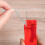 50Pcs Household Needle Threader Tool Red Ps Material for String Craft 5