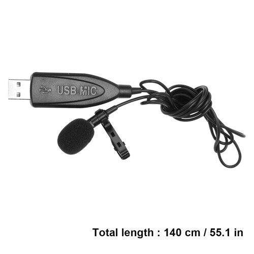 Small USB Microphone Portable for Computer with Clear Audio and Shielding Wire Black 1
