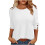 Women's White Eyelet Lace Tunic Top with Three-Quarter 2