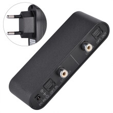 DAC audioátalakító nagy távolságú TOSLINK bővítéssel, 192 kHz mintavételi frekvenciát támogat HDTV, PS3, DVD és házimozi rendszerekhez,