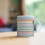 Creative Ceramic Coffee Cup with Geometric Pattern – Durable Daily Drinkware for Coffee, Tea & More, Compatible with Kitchen Use 4