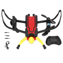 Barnedrone med HD Live Video og gestfotofunksjon, fjernstyrt quadcopter utstyrt med WiFi FPV sanntidsoverføring og hodeløs