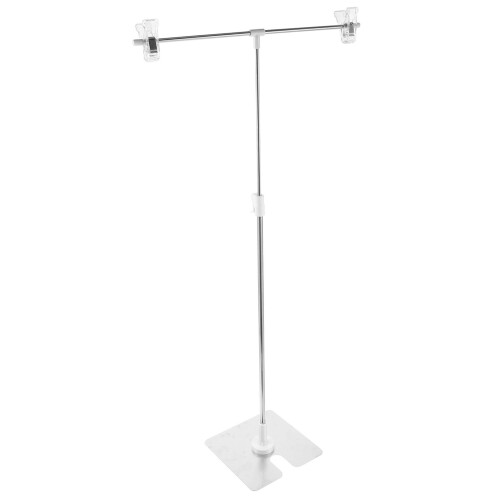 photobooth backdrop frame stand Adjustable Stainless Steel White 1Pack 2