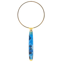 Decoratieve vergrootglas met elegante uitstraling, handvergrootglas met handvat van parelmoer en messing, hoogwaardige lens, ergonomisch ontwerp en