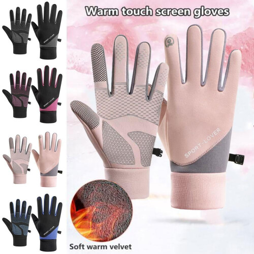 Winter Cycling Gloves Windproof Warm Touchscreen 1 Pair 2