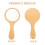 Glass hand mirror with wooden handle, 1 piece 5