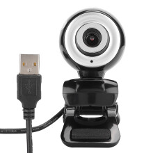 Cameră web HD compactă, reglabilă în sus și în jos, cu rotire completă a cercului, cu microfon cu anulare a zgomotului și corecție automată