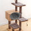 ibasenice Dark Grey Soft Fabric Cat Tree Hammock Replacement Deep Basket Attachment 3