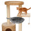 ibasenice Dark Grey Soft Fabric Cat Tree Hammock Replacement Deep Basket Attachment 6