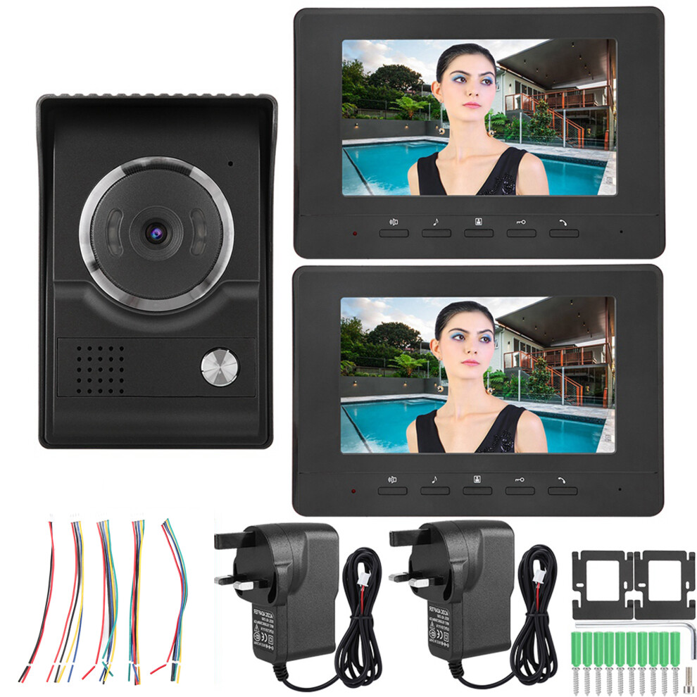 Night Vision Video Intercom System Ip65waterproof Rainproof Two-Way Voice Intercom Anti-Vandal Design Remote Unlock Wired Connection Stability 9159805488856