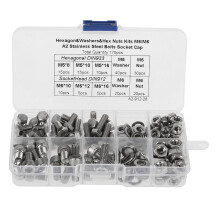 Resistencia a la corrosión Resistencia a altas temperaturas Tornillos duraderos Tornillos para máquinas métricos Paso de rosca Kit surtido de