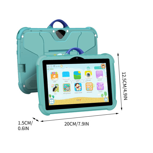 7" Android Tablet with WiFi, Bluetooth, 2GB RAM, 16GB ROM, IPS Screen, Educational Games, Parental Controls—Compatible with Android 2