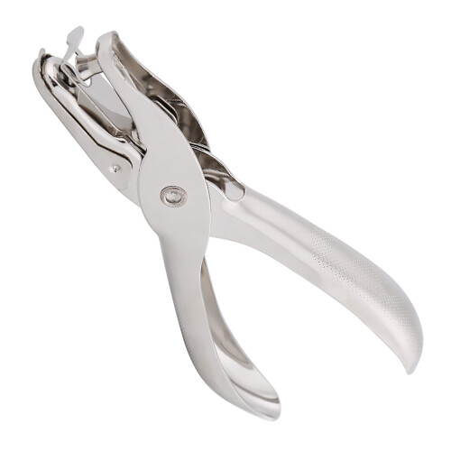Durable Construction Quick Squeeze Operation Metal Receptacle Round Shaped Punch Mess-Free Punching Multi-use Application Easy Positioning Handheld 1