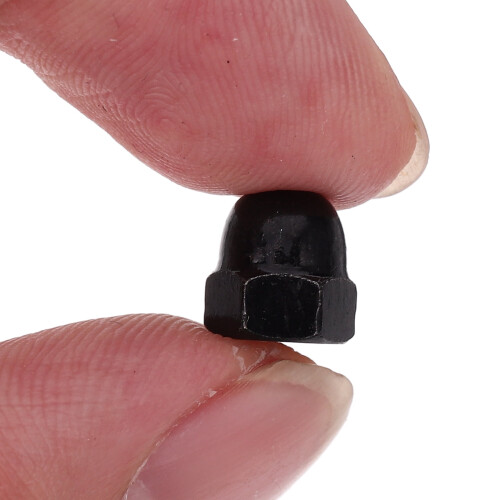 100 PCS Hexagonal Bolt Covers Protection Caps for Screws Black 2