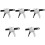 5Pièces Pistolet À Colle Chaude Multi-Usage Pp+fibre Pour Bricolage 5