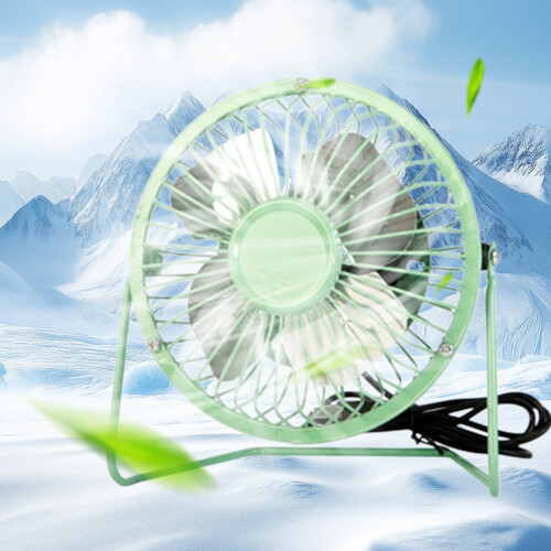 6" Quiet USB Desk Fan, 360 Adjustable, Green – Compatible with USB Power Sources 1