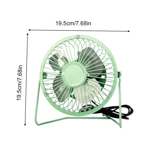 6" Quiet USB Desk Fan, 360 Adjustable, Green – Compatible with USB Power Sources 2