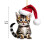 Grey Tabby Cat Christmas Ornament 1 Pack 3