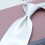 Men's Solid White Necktie Adjustable Zippered 8