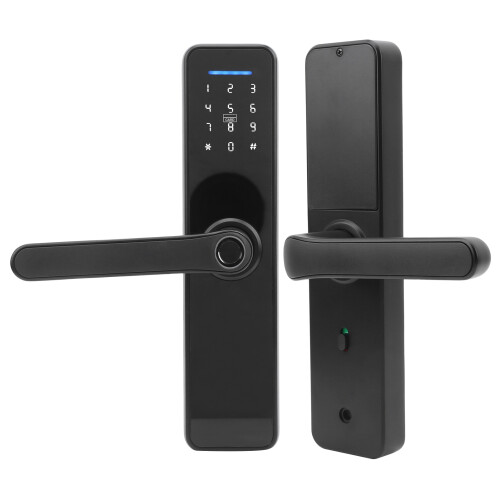 Automatic Locking Smart Door Lock High Security Keyless Entry Biometric Door Lock Fingerprint Recognition WiFi Remote Control Multiple Unlocking 2