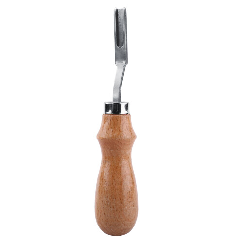 Leather Edge Beveler Skiving Tool, Wood Handle, 6 mm Blade 2