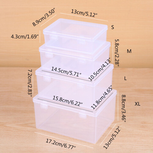 Jewelry Storage Box Clear with Lid 1 Pack 2