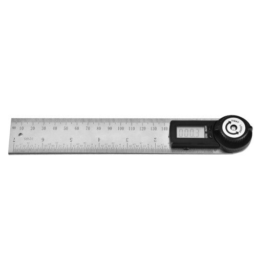 Battery Operated Digital Angle Finder360Degree Rotation Protractor With Locking Function Stainless Steel Ruler High Accuracy Measuring Range Zero