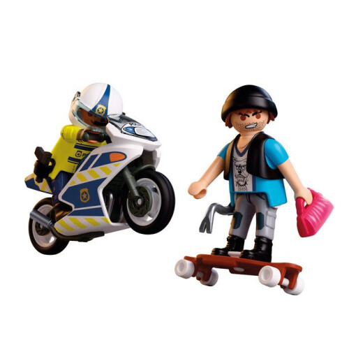 PLAYMOBIL Police Motorcycle Chase 2