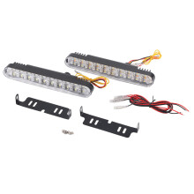 Vedenpitävä LED-joustava valonauha, jossa 2-in-1-toiminto, kaksivärinen, meripihkanvalkoinen, iskunkestävä, yleismalli, sopii autoon,