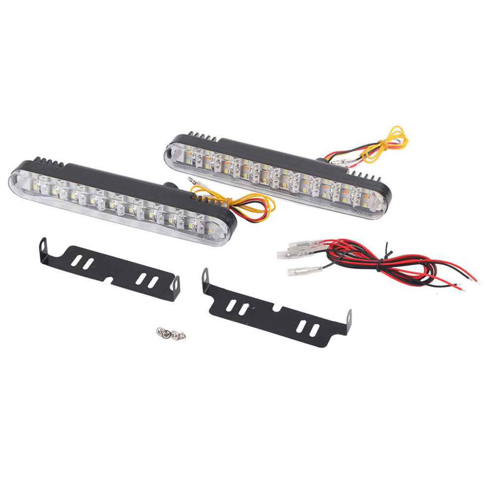 Waterproof Led Flexible Strip With2-In-1Function Dual-Color Shockproof Universal Fit For Car Suv Motorcycle Enhanced Visibility Light/Amber/White 9009879185215