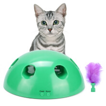 Stimulates The Senses Hours Of Play Rotating Mouse Toy Automatic Teaser For Cats Durable Lightweight Plastic Dome Shape Non Slip Base Interchangeable