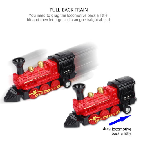 Classic Alloy Train Pull Back with Carriages