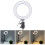 Live Streaming Ring Light with10Brightness Level USB Powered Shadow Free Illumination3Light Modes Foldable Desktop Tripod Included for YouTube 4