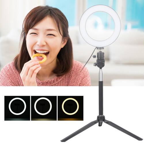 6 Zoll USB Ringlicht mit Stativ