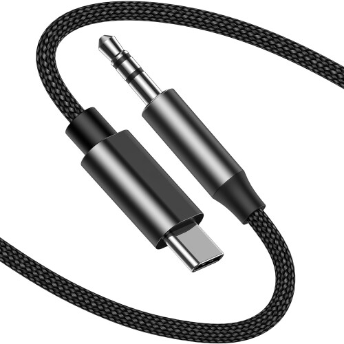 Καλώδιο USB-C σε καλώδιο Aux 3,5 mm: Προσαρμογέας στερεοφωνικού ήχου συμβατός με iPhone15Pro 1
