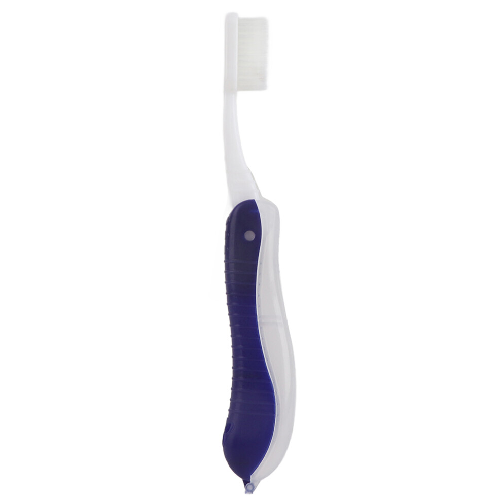 Multi Functional Foldable Toothbrush For On The Go Users, Tongue Cleaner And Plaque Removal Features With Durable Thick Build For Outdoor Lovers In