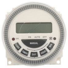 Kompakt digital LCD-timerbryter Ukentlige 24-timers gjentakelsesprogrammer Innebygd batteri Manuell overstyring Støvtett design for reklamelysbokser