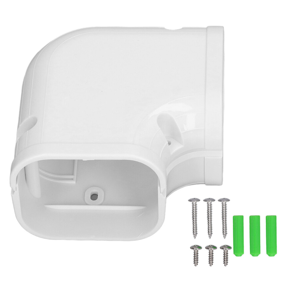 Universal Design Pvc Line Cover Flat Elbow Weather Resistant Paintable Easy Installation Cover Kit For1to2horsepower Air Conditioner 9489952109336