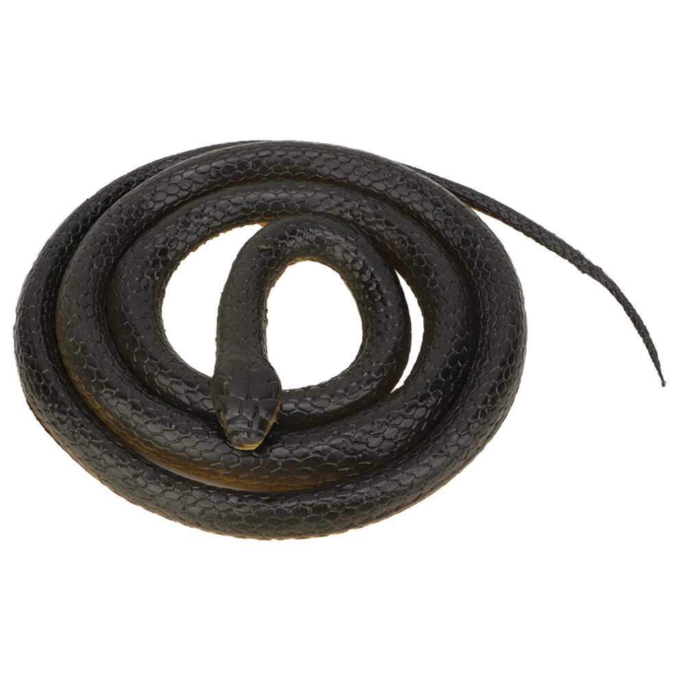 Tricky April Fool's Day Rubber Snake Toy Lifelike Snakes for Practical Joke Realistic Rubber Snake as Garden Prop Bird Deterrent Halloween Decoration