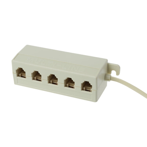 RJ11 telephone splitter adapter 5-way 6P4C 2