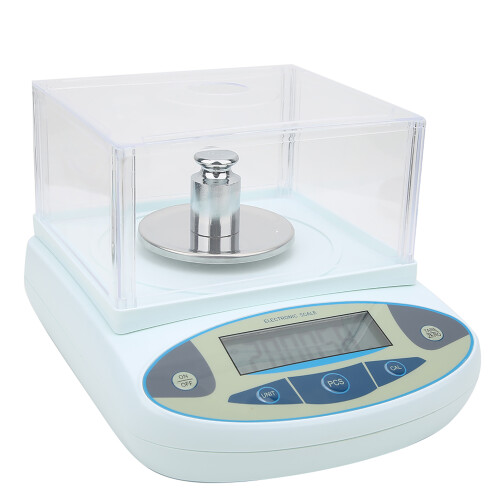 Lab Scale High Precision Digital Analytical Balance With LCD Display Stainless Steel Weighing Platter Featuring Windshield Unit Conversion And 1